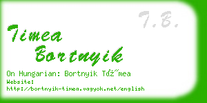 timea bortnyik business card